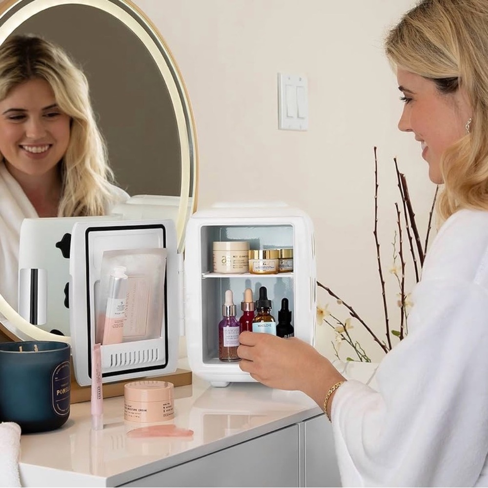 White Mini Skincare Fridge